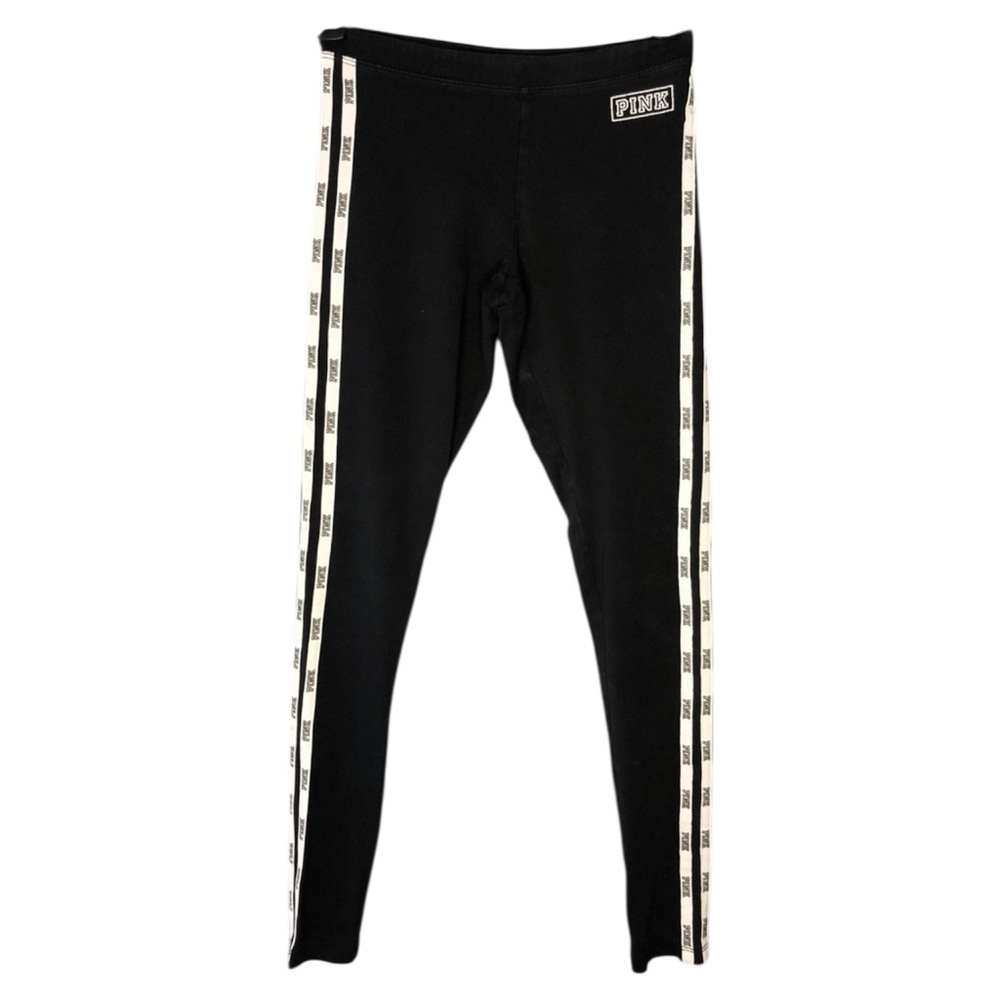PINK Victoria's Secret Leggings Yoga Pants Womens Black White Stretch Size XS